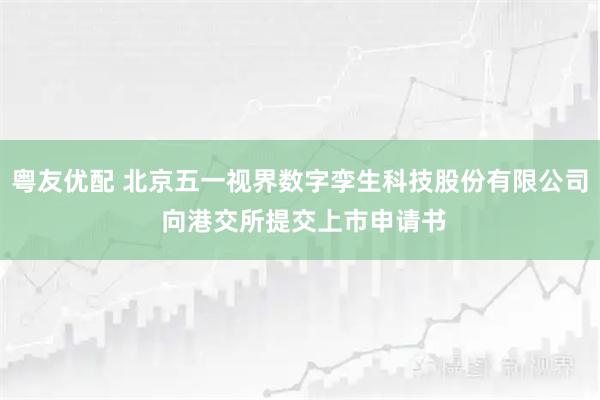 粤友优配 北京五一视界数字孪生科技股份有限公司 向港交所提交上市申请书